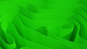 effet de papier plié abstrait. fond vert coloré lumineux. labyrinthe en papier. rendu 3d photo