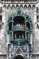 Munich, Allemagne, 2014. Le rathaus-glockenspiel à Munich photo