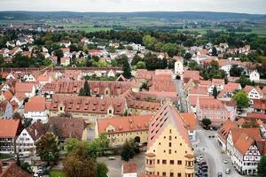 Nordlingen, Allemagne, 2014. vue aérienne de l'horizon de nordlingen bavière en Allemagne photo