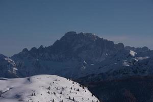 vue du lever du soleil d'hiver photo