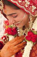 belle mariée indienne, punjabi à son mariage.
