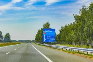 province de Groningue Groningue Pays-Bas 2013 panneau routier à l'autoroute autoroute groningen Hollande néerlandaise Pays-Bas. photo
