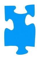 un morceau de puzzle bleu clair photo