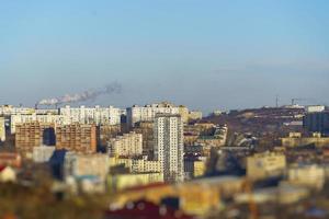 paysage urbain avec des bâtiments modernes. vladivostok russie photo