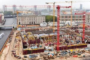 vue ci-dessus du chantier de construction urbaine photo