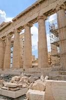 Colonnes du Parthénon, acropole, Athènes, photo