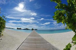 vue sur la plage tropicale photo