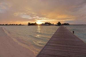 vue sur la plage tropicale photo