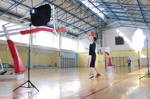 vue de joueur de basket-ball photo