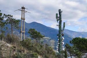 antenne verte mobile cellulaire de communication photo