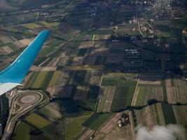 munchen bavière allemagne paysage aérien de l'avion champs cultivés photo