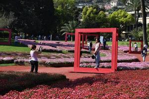 Gênes, Italie - 27 avril 2017 - retour d'euroflora à Gênes dans le scénario unique des parcs nervi photo