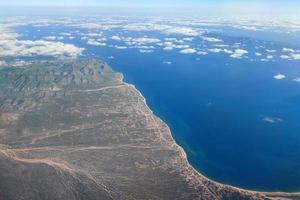 vue aérienne de la basse californie sur la côte photo