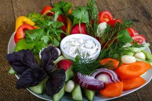 légumes frais tranchés photo