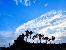 ciel avec nuages bleus et blancs à la lumière du jour photo