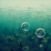 bulles d'air dans le fond de l'art de l'eau photo