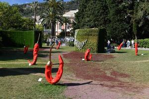 Gênes, Italie - 27 avril 2017 - retour d'euroflora à Gênes dans le scénario unique des parcs nervi photo