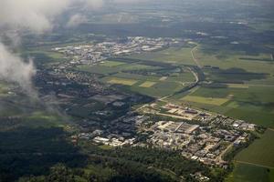 munchen bavière allemagne paysage aérien de l'avion champs cultivés photo