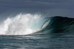 détail du tube de vague de surf photo