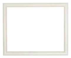 cadre photo simple en bois peint en blanc