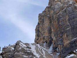 fanes montagne dolomites en hiver panorama photo