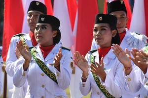 Ubud, Indonésie - 17 août 2016 - le jour de l'indépendance se célèbre tout autour du pays photo