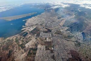 la paz baja california sur vue aérienne lors de l'atterrissage photo