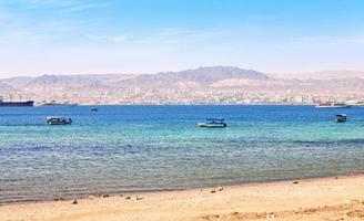 golfe d'aqaba et vue sur la ville d'israël eilat photo