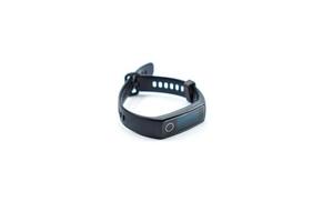 bracelet de montre de fitness numérique intelligent noir avec écran tactile photo