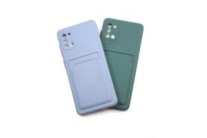 deux coques bleu clair et vert foncé pour coques de téléphone pour smartphones photo