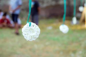 craquelins suspendus, pour la célébration du concours des enfants photo