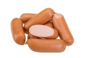 saucisses sur fond blanc photo