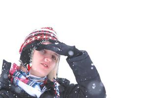 vue de fille de neige photo