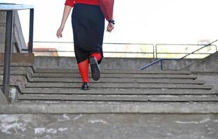 chaussettes rouges femme photo