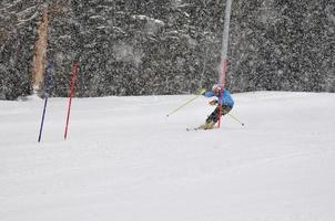 vue sur la course de ski photo