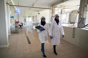 équipe de femme d'affaires dans une entreprise de production de fromage locale photo