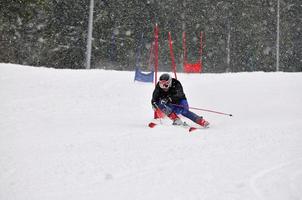 vue sur la course de ski photo