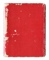 vieux livre à couverture rouge isolé sur blanc avec un tracé de détourage photo
