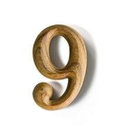 9 numérique en bois photo