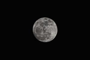 pleine lune sur le noir photo