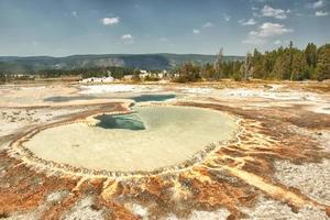 yellowstone texture naturelle geyser vieux fidèle photo