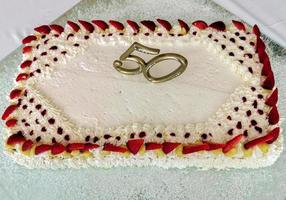 Gâteau de fête des 50 ans photo