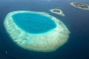 paysage vue aérienne des maldives photo