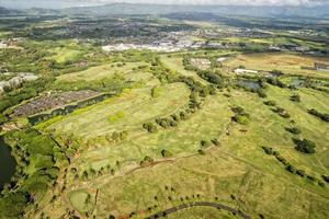 parcours de golf de kauai à hawaii vue aérienne photo