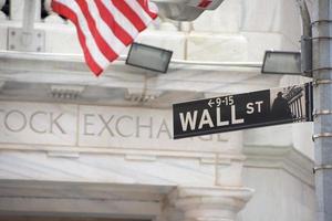 new york - usa - 13 juin 2015 wall street stock exchange sign photo