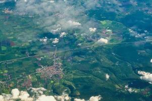 vue de dessus photo aérienne des colonies et des champs