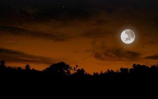 beau paysage de ciel nocturne après le coucher du soleil photo