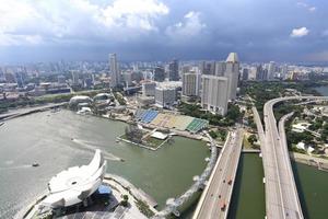 vue à vol d'oiseau de singapour photo