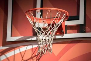 filet de basket gros plan photo