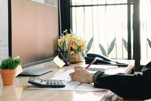 gros plan, professionnel, fonctionnement, bureau photo